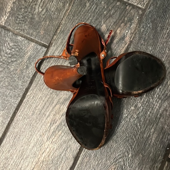 prada rivet detail open toe high heeled sandals - Picture 3 of 4